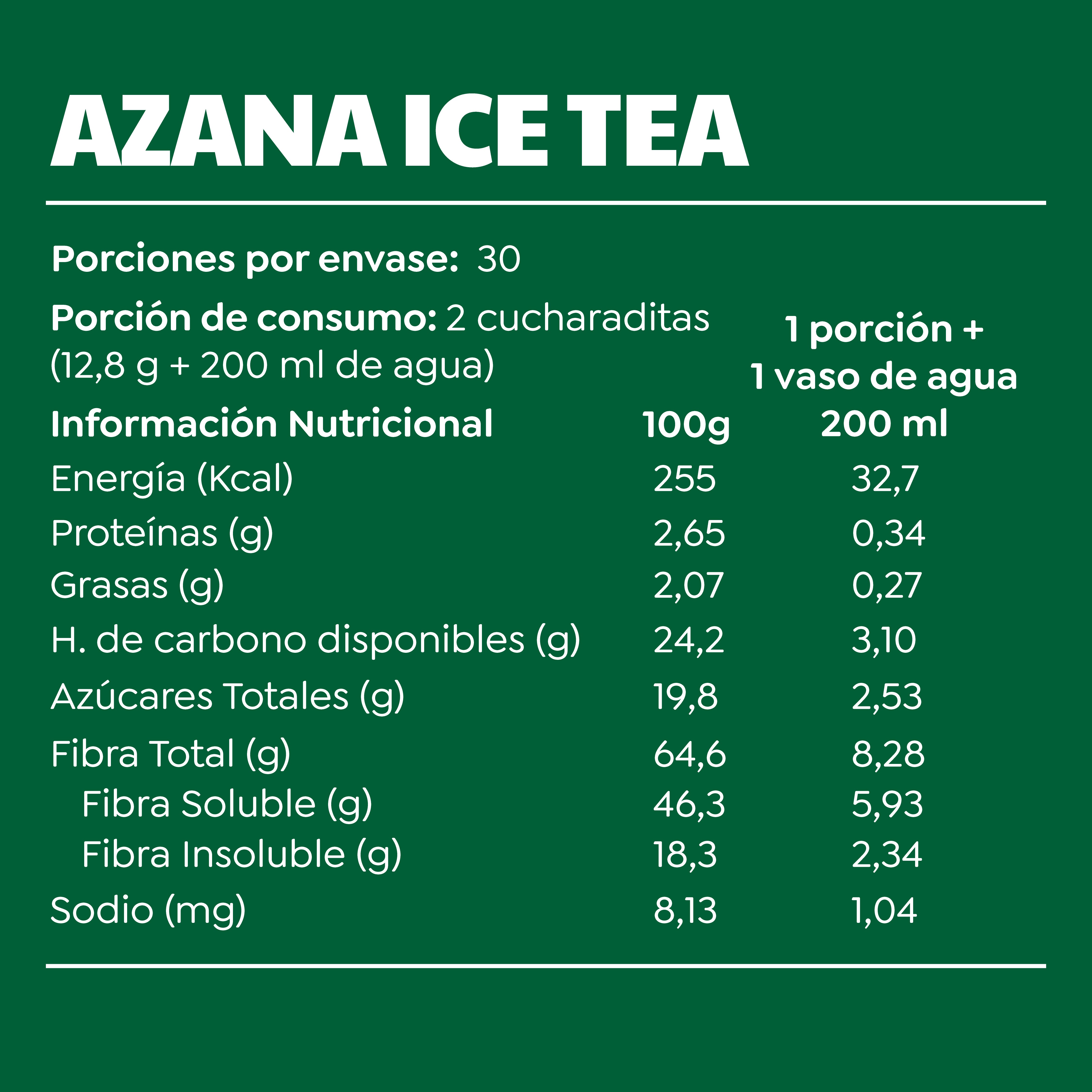 Azana Prebiotic - Sabores