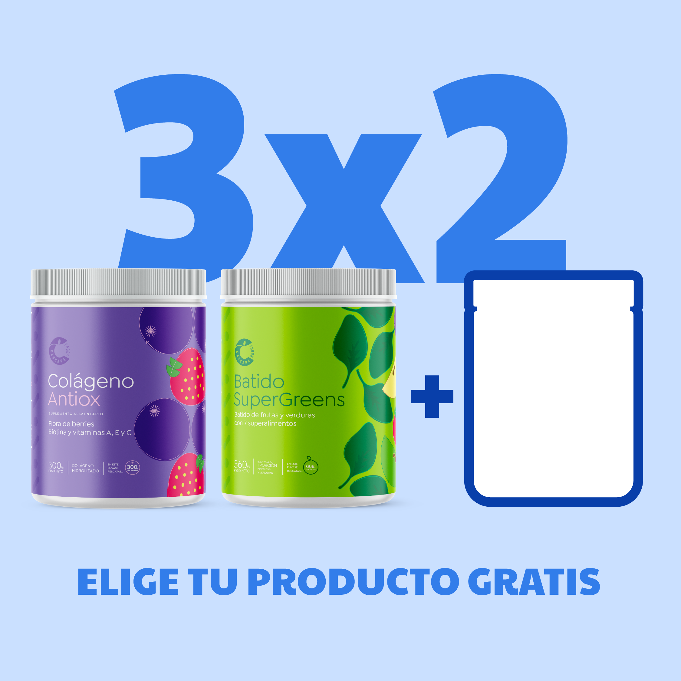 Mix Colágeno Antiox + Batido SuperGreens