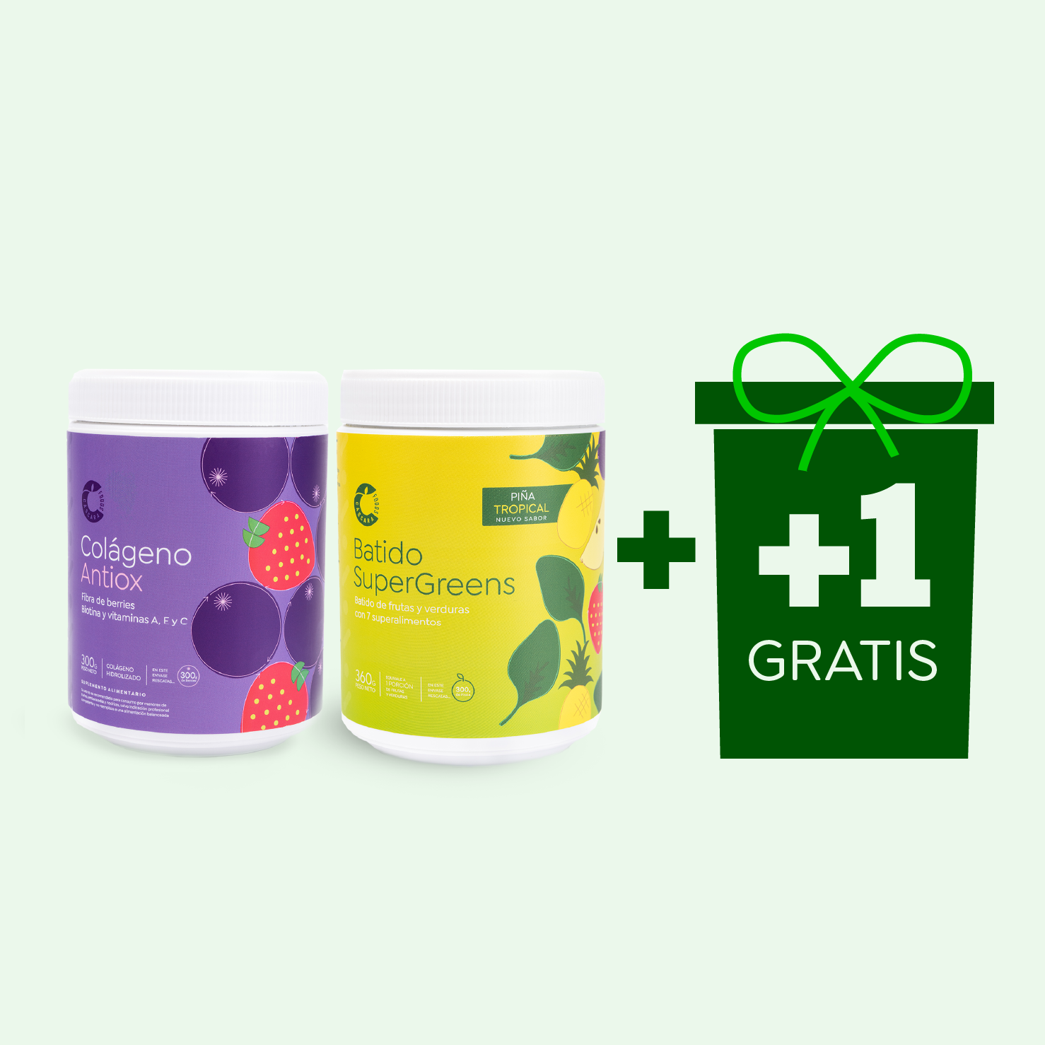 Mix Colágeno Antiox + Batido SuperGreens