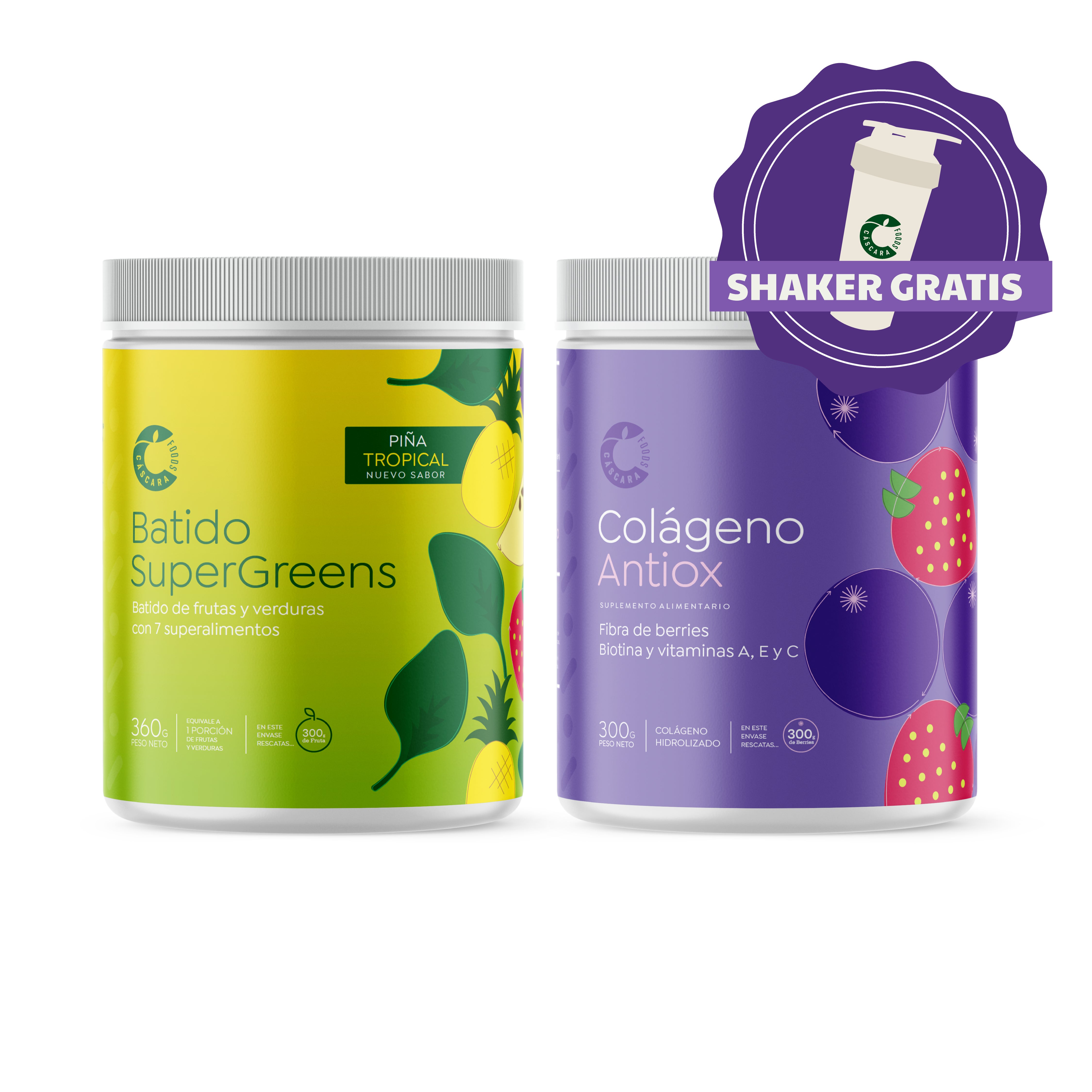 Mix Colágeno Antiox + Batido SuperGreens
