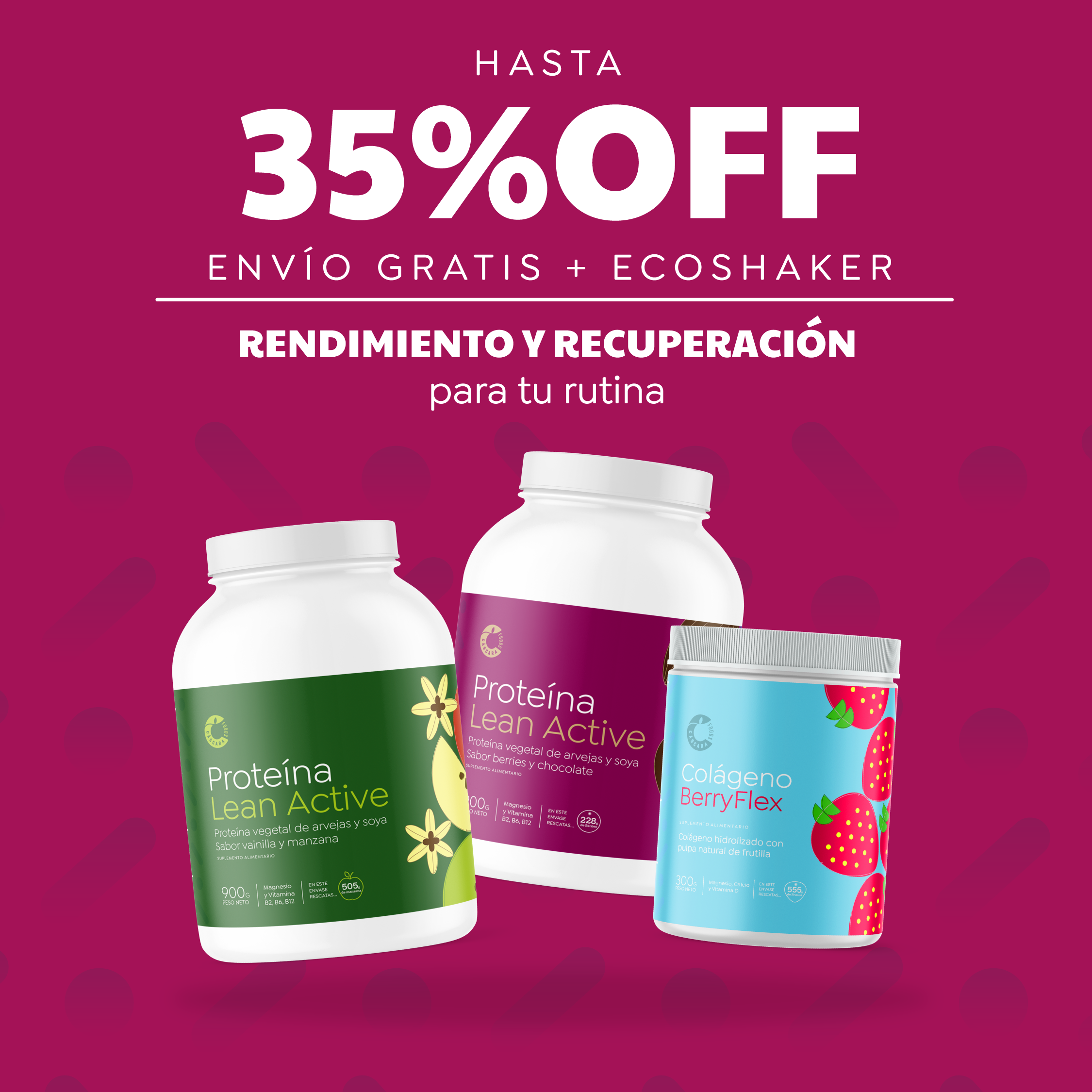 Pack Nutrición & Rendimiento: 2 Proteínas + Colágeno Berryflex + Ecoshaker + Envío Gratis