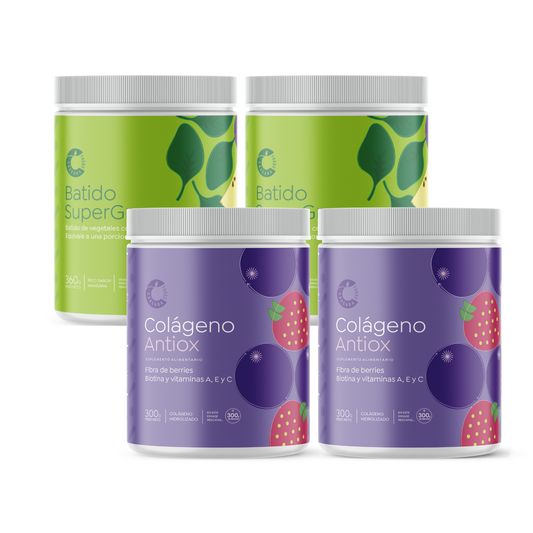 Súper pack Colágeno Antiox + Batido SuperGreens