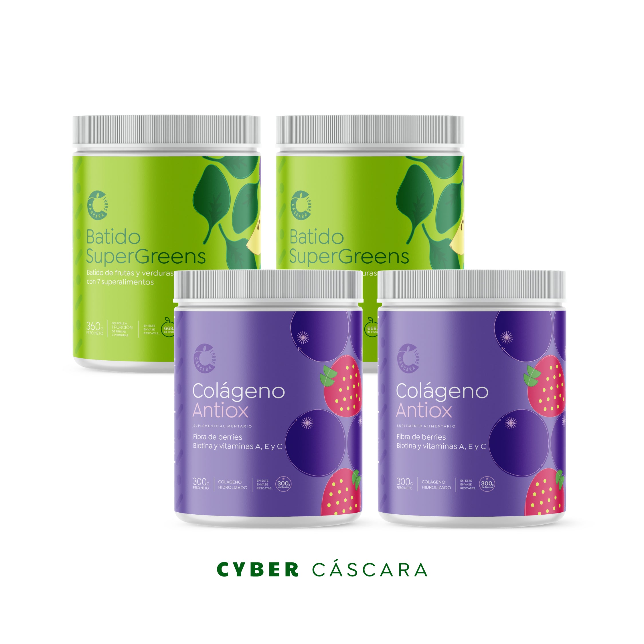 Súper pack Colágeno Antiox + Batido SuperGreens