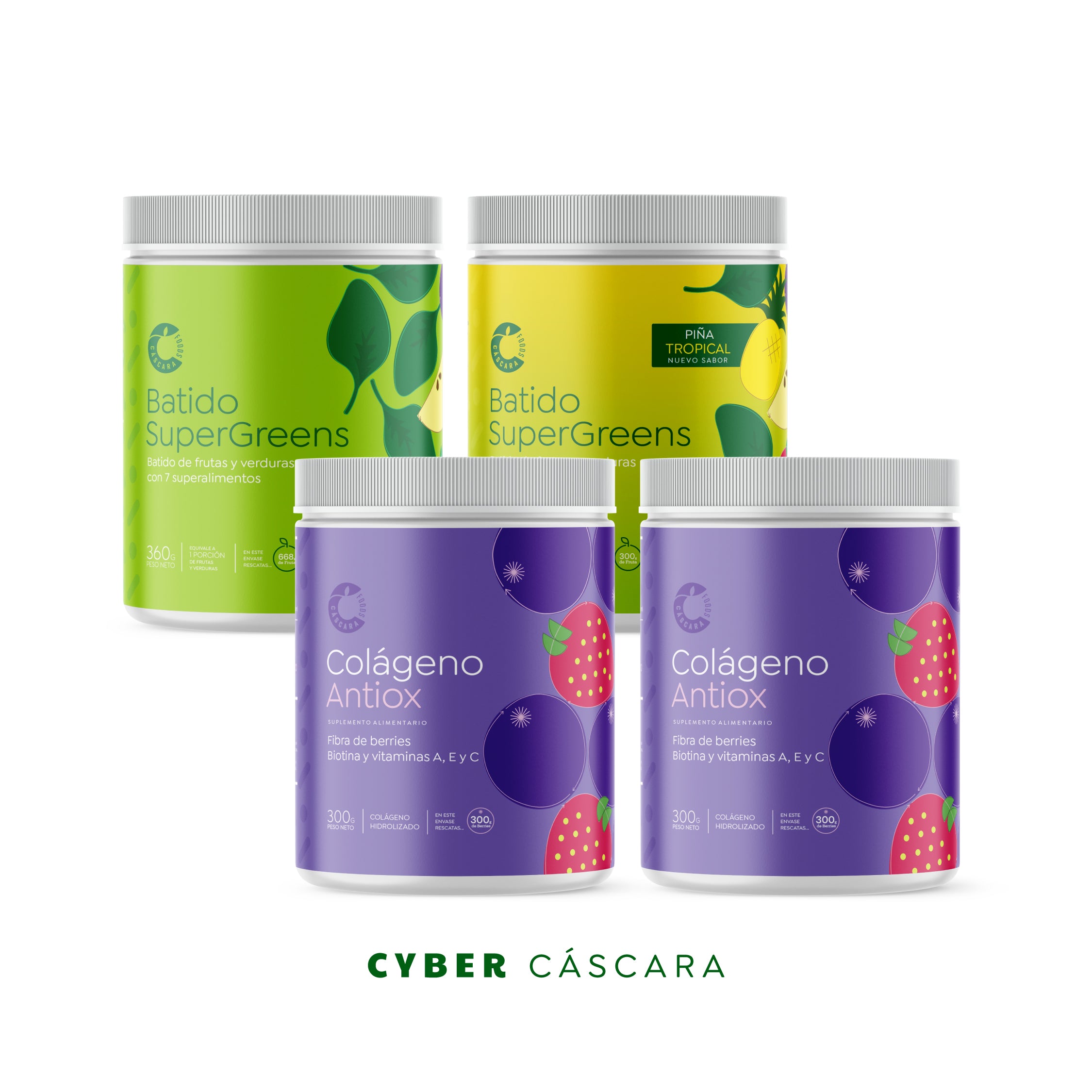 Súper pack Colágeno Antiox + Batido SuperGreens