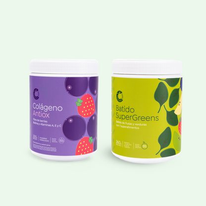 Mix Colágeno Antiox + Batido SuperGreens