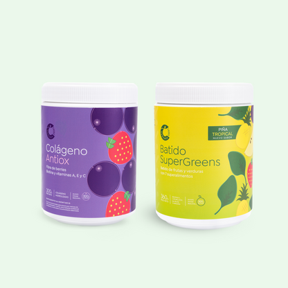 Mix Colágeno Antiox + Batido SuperGreens