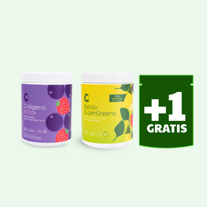 Mix Colágeno Antiox + Batido SuperGreens