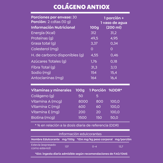 Colágeno Antiox 60 días