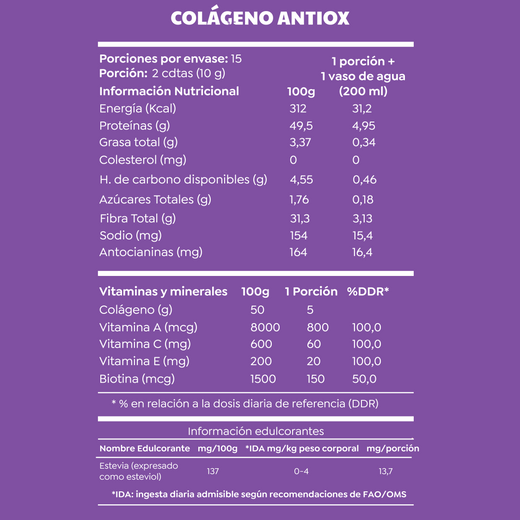 Colágeno Antiox - 90 días