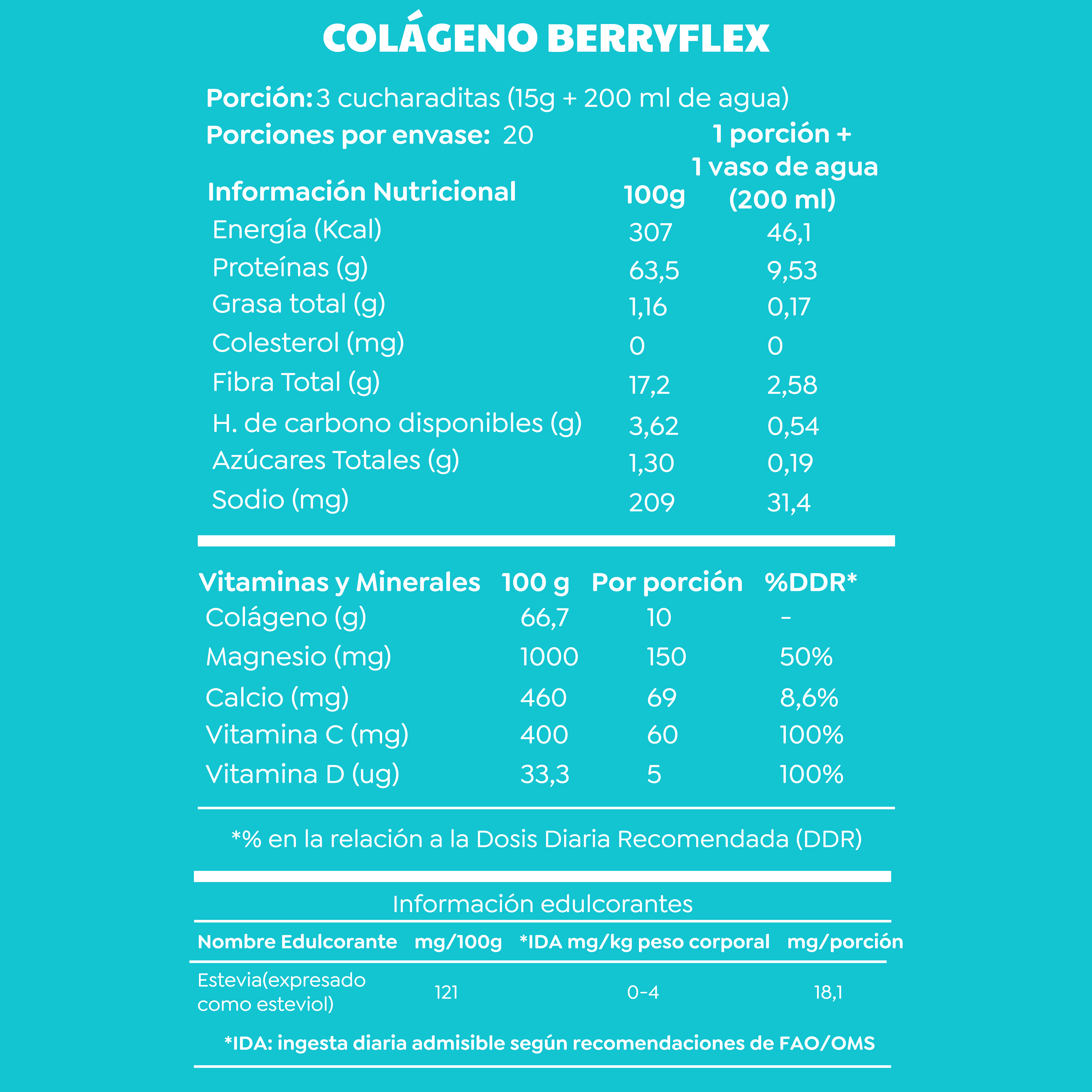 Colágeno BerryFlex 20 días